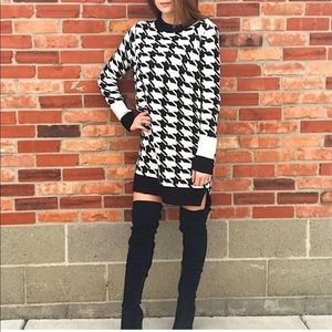 NWOT Houndstooth sweater dress